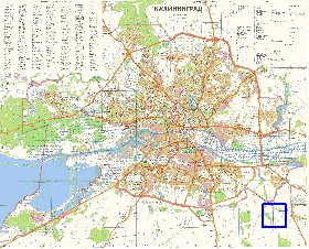 mapa de Kaliningrado