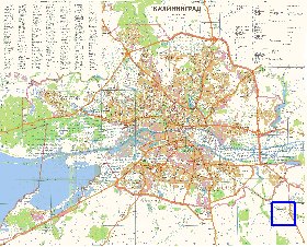 mapa de Kaliningrado