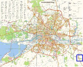 mapa de Kaliningrado