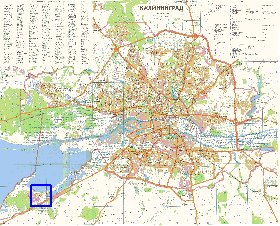 mapa de Kaliningrado