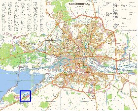 mapa de Kaliningrado