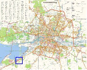 mapa de Kaliningrado