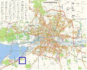 mapa de Kaliningrado