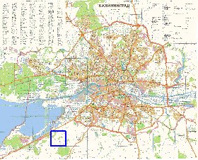 mapa de Kaliningrado