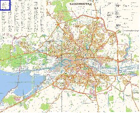 mapa de Kaliningrado