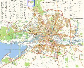 mapa de Kaliningrado