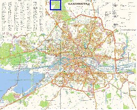 mapa de Kaliningrado