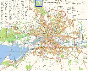 mapa de Kaliningrado