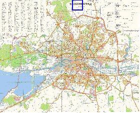 mapa de Kaliningrado