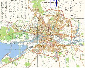 mapa de Kaliningrado