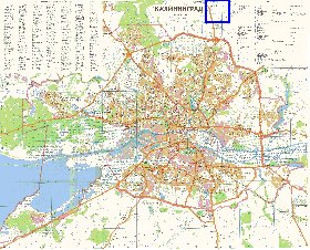 mapa de Kaliningrado