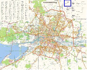 mapa de Kaliningrado