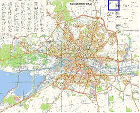 mapa de Kaliningrado