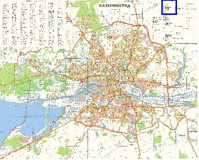 mapa de Kaliningrado