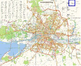 mapa de Kaliningrado