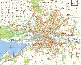 mapa de Kaliningrado