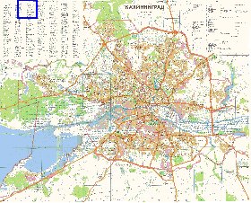 mapa de Kaliningrado