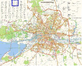 mapa de Kaliningrado