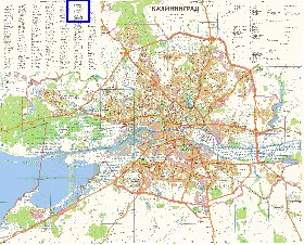 mapa de Kaliningrado