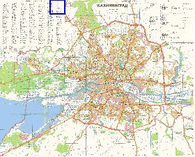 mapa de Kaliningrado