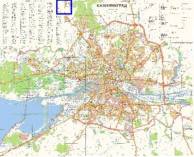 mapa de Kaliningrado