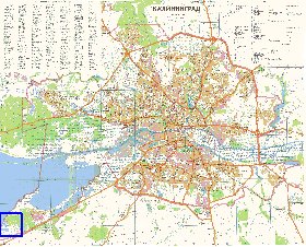 mapa de Kaliningrado