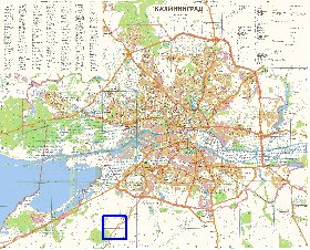 mapa de Kaliningrado