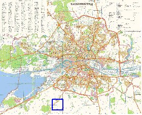 mapa de Kaliningrado