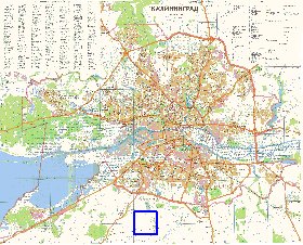 mapa de Kaliningrado