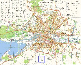 mapa de Kaliningrado