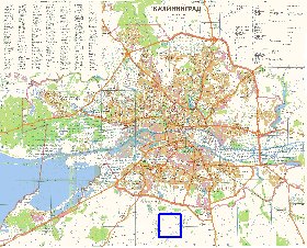 mapa de Kaliningrado