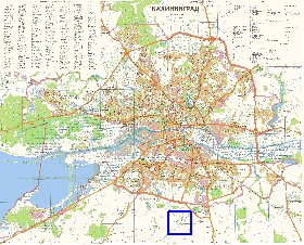 mapa de Kaliningrado