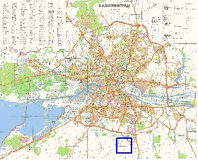 mapa de Kaliningrado