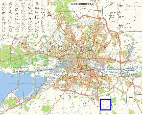 mapa de Kaliningrado