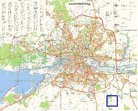 mapa de Kaliningrado