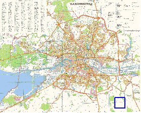 mapa de Kaliningrado