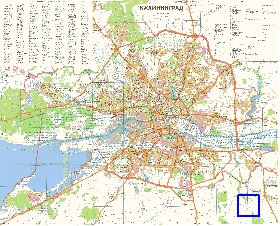 mapa de Kaliningrado