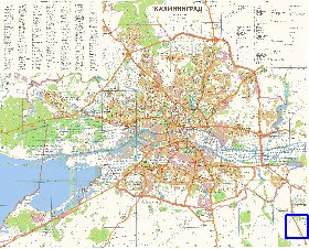 mapa de Kaliningrado