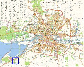 mapa de Kaliningrado