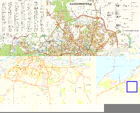 mapa de Kaliningrado