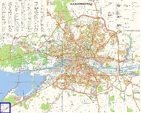 mapa de Kaliningrado