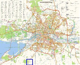 mapa de Kaliningrado