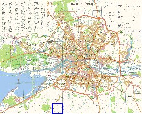 mapa de Kaliningrado