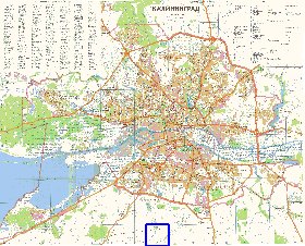 mapa de Kaliningrado