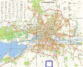 mapa de Kaliningrado