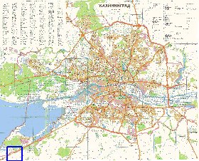 mapa de Kaliningrado