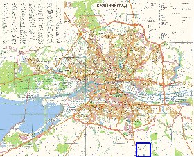 mapa de Kaliningrado