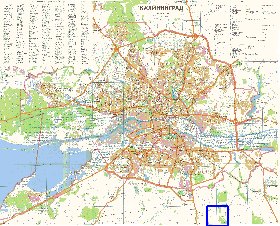 mapa de Kaliningrado