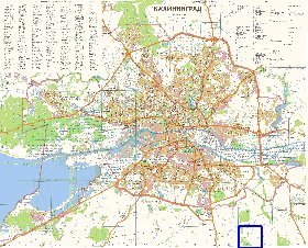 mapa de Kaliningrado