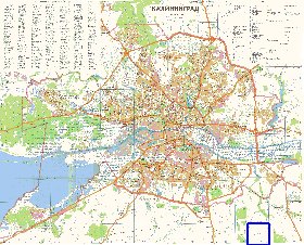 mapa de Kaliningrado